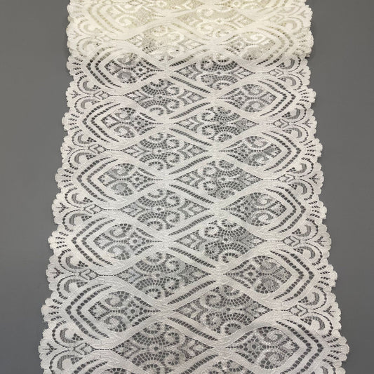 freedombeauty|21CM Elastic Lace Trim Nylon Lace Trim for Lingerie Skirt Hem, Accessories Decoration Parts