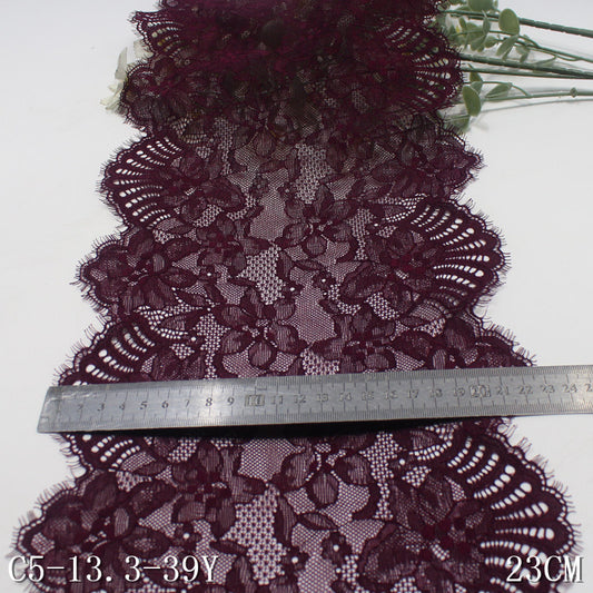 freedombeauty|Three-Color Series Car Thread Retro Full Floral Elastic Eyelash Lace Soft Performance Costume Lace Accessories