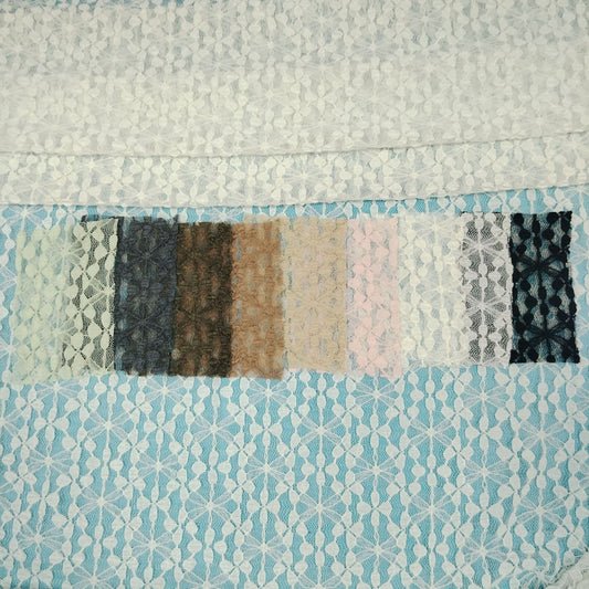 freedombeauty|Polyester Ammonia Bubble Fabric with Textured Small Dot Lace Fabric for Wedding Dresses, Women's Dresses, Children's Dresses, Fashionable Lace Fabric