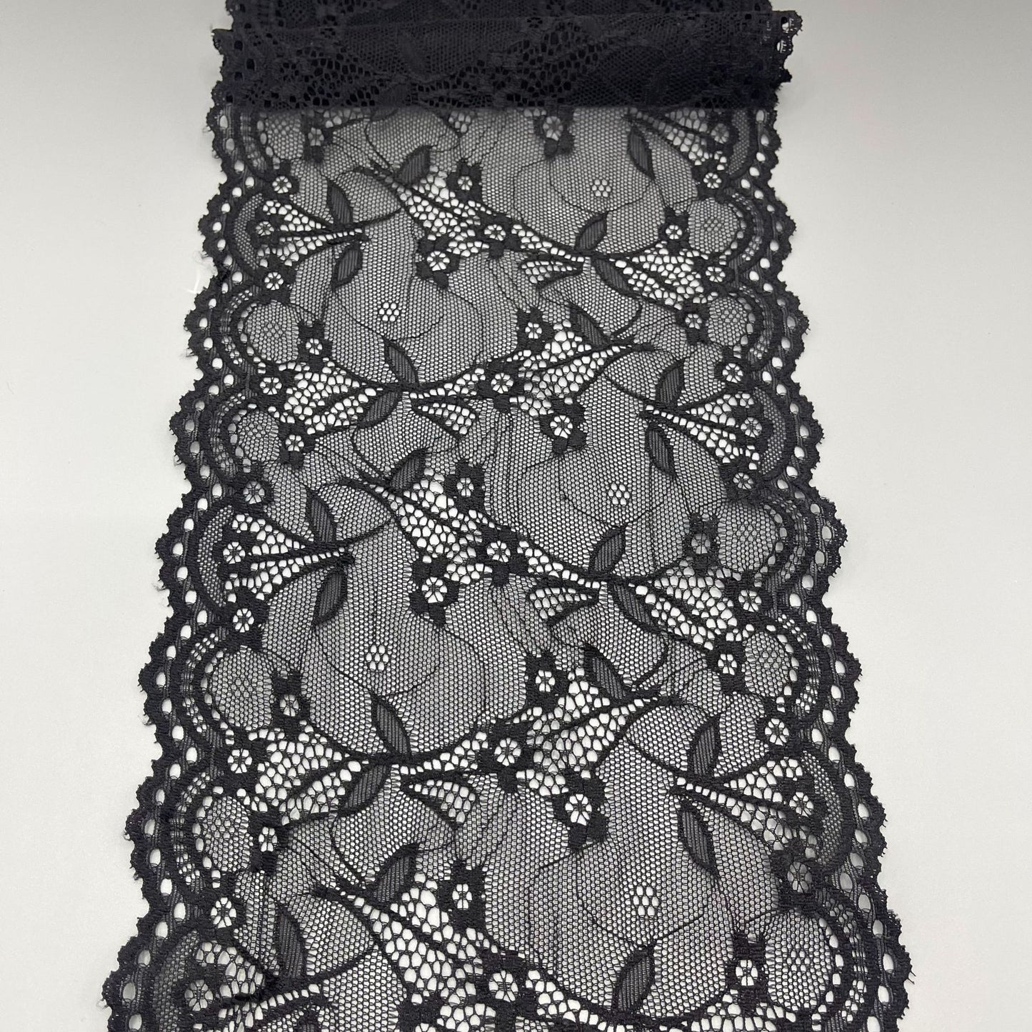freedombeauty|18cm Elastic Lace Nylon Lace Trim Handmade Wedding Dress Accessories Hot Selling Elastic