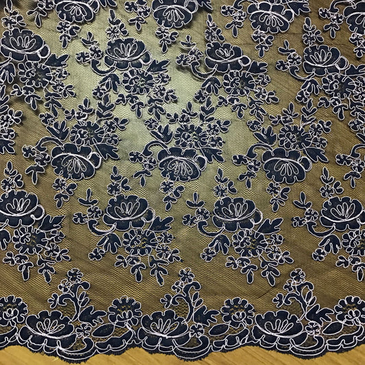 Freedombeauty | Contrast Color Concave Computer Embroidery Car Bone Thread Lace Fabric Bottom Cloth Bone Thread Optional