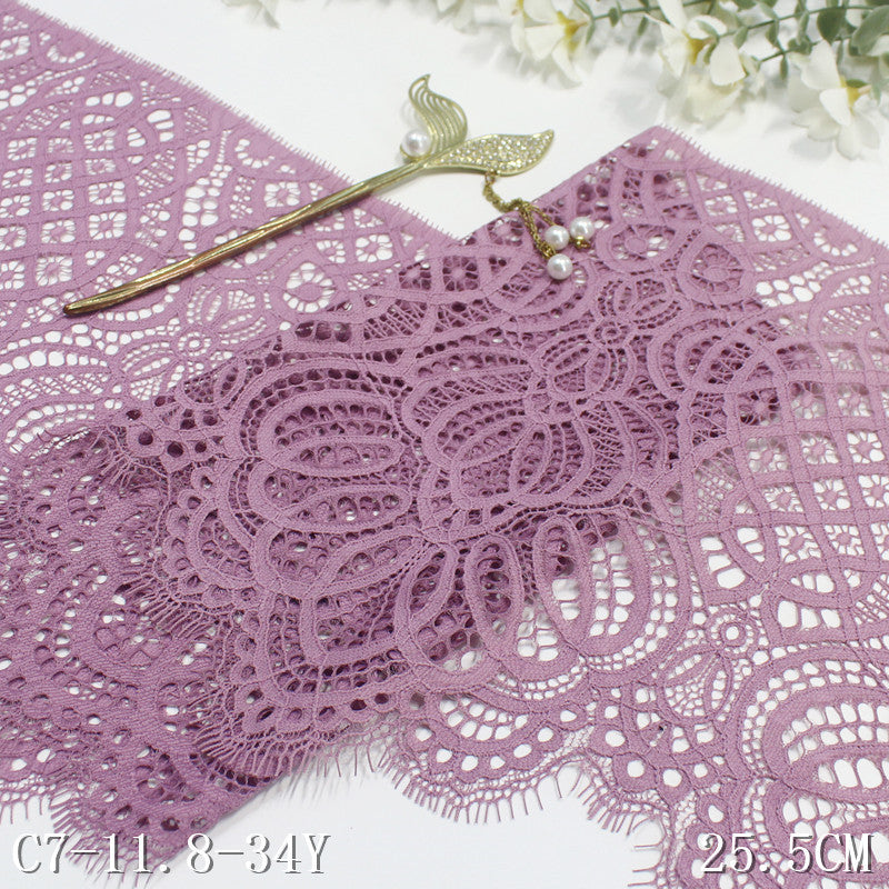 freedombeauty|Multicolor Single-Sided Wavy Chinese Style Non-Elastic Eyelash Lace Trim Performance Costume Curtain 26cm Lace Trim Accessories