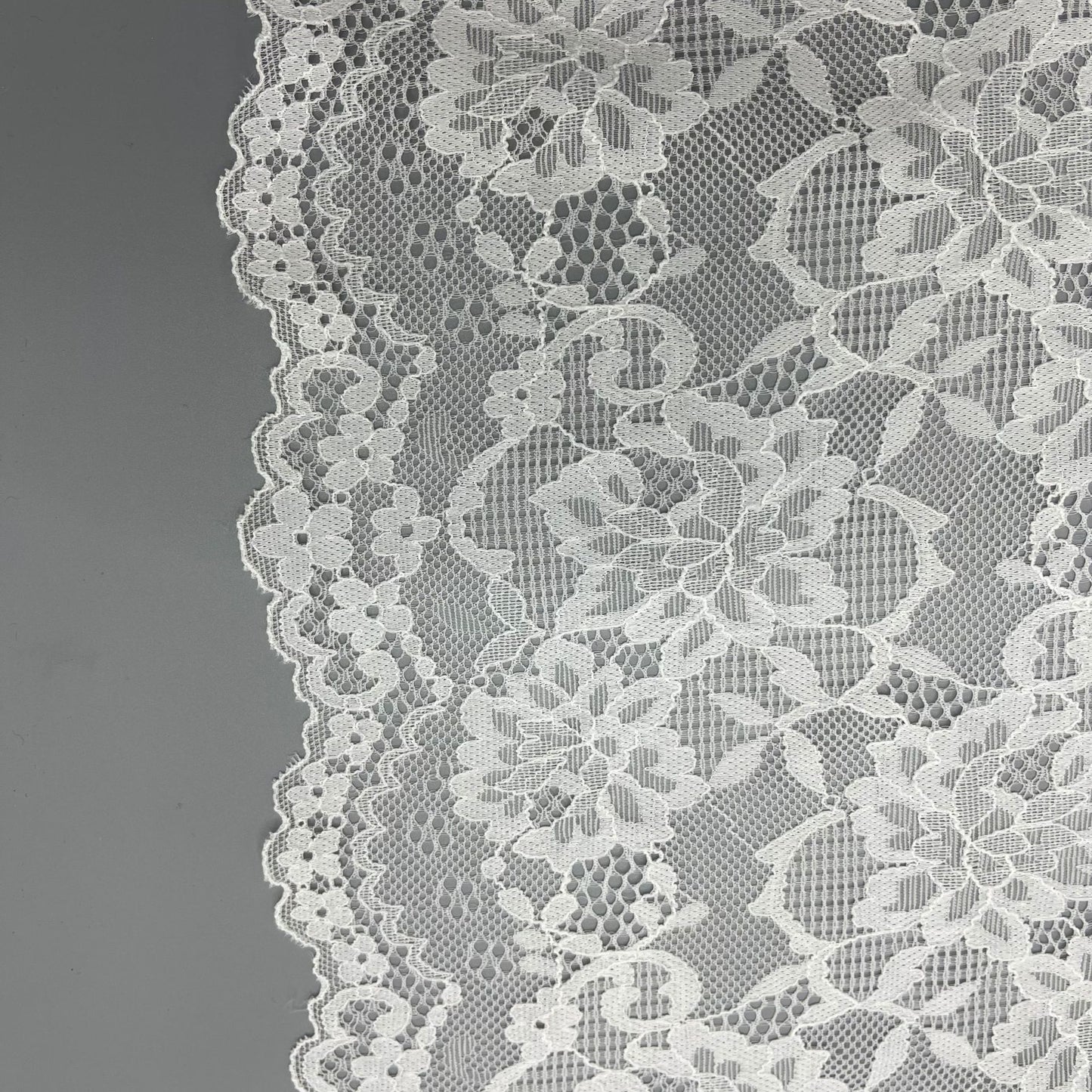 freedombeauty|21CM High-end White Stretch Lace Trim Nylon Hollow Lace Trim Wedding Dress Accessories Supply