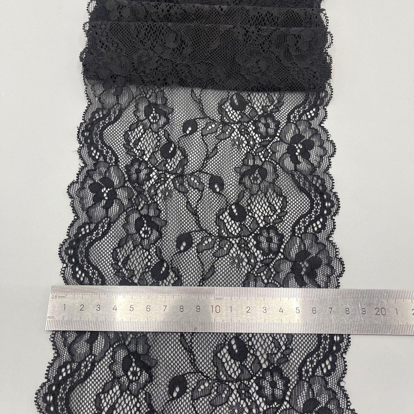 freedombeauty|18CM Elastic Lace Trim Nylon Lace Wedding Dress Decoration Fabric Accessories