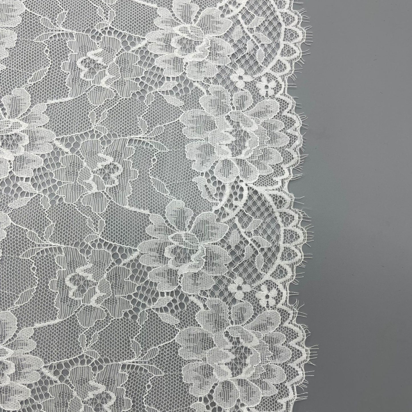 freedombeauty|20CM French Elastic Eyelash Wedding Dress Lace Trim Accessories White Elastic Lace Nylon Hollow Lace
