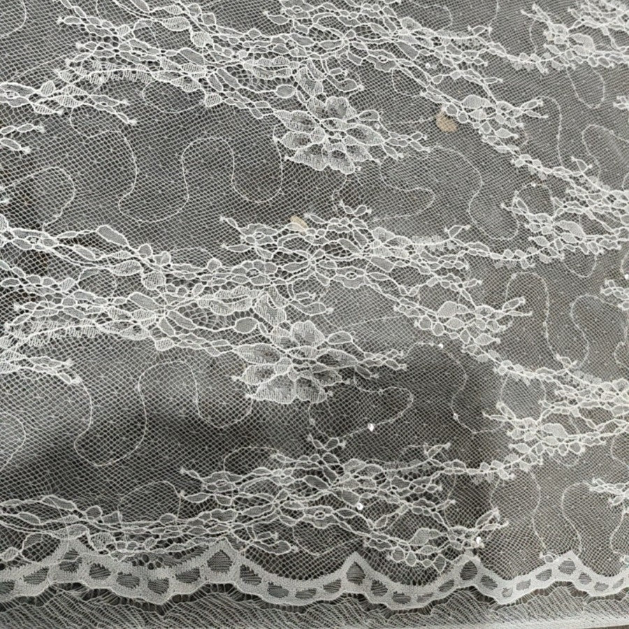 freedombeauty|New Hot-Selling Spring Summer Shiny Nylon Polyester Non-Elastic Sheer Large Floral Cut Lace Embroidery Wedding Dress