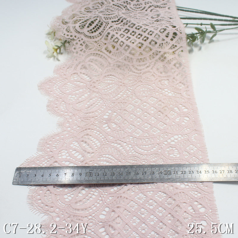 freedombeauty|Multicolor Single-Sided Wavy Chinese Style Non-Elastic Eyelash Lace Trim Performance Costume Curtain 26cm Lace Trim Accessories