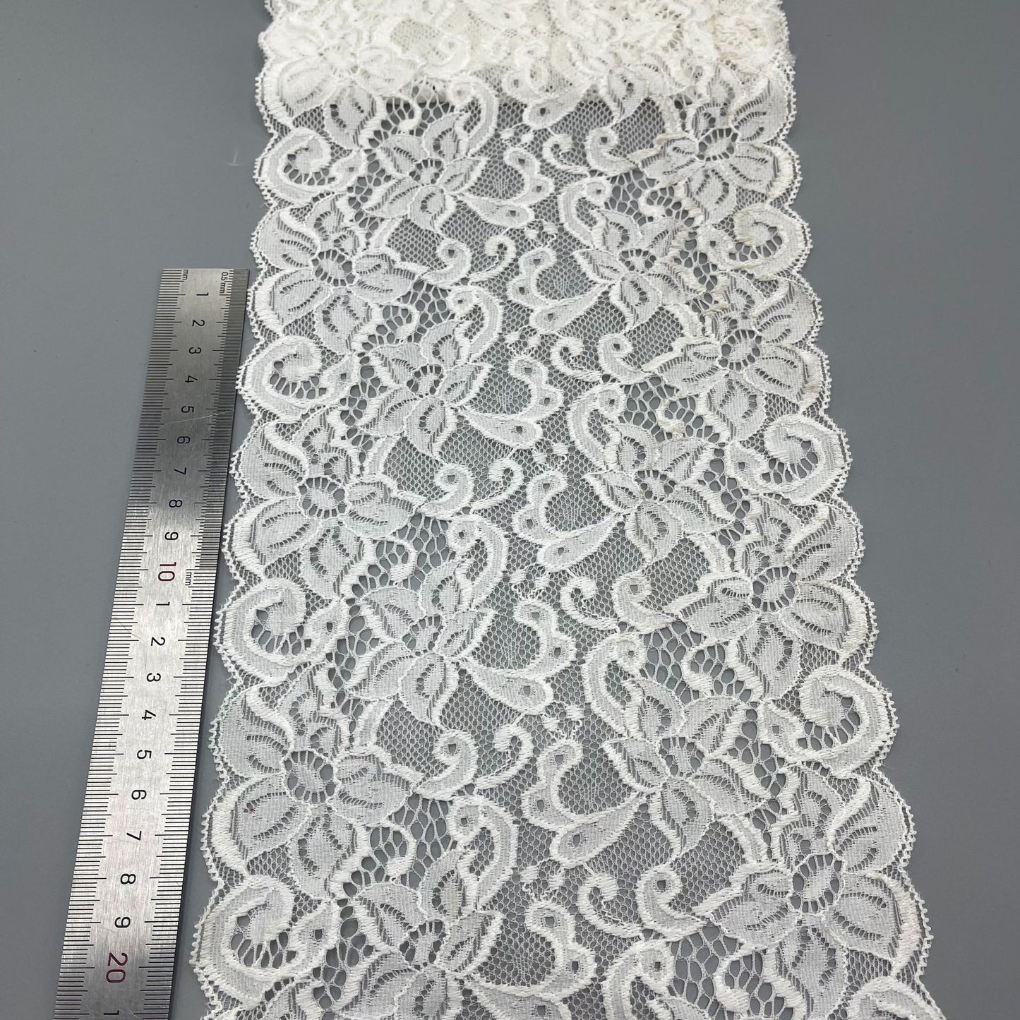 freedombeauty|18cm In Stock Direct Sale Nylon Spandex Lace Fabric for Women's Dresses and Children's Clothing Lace Trim Fabric