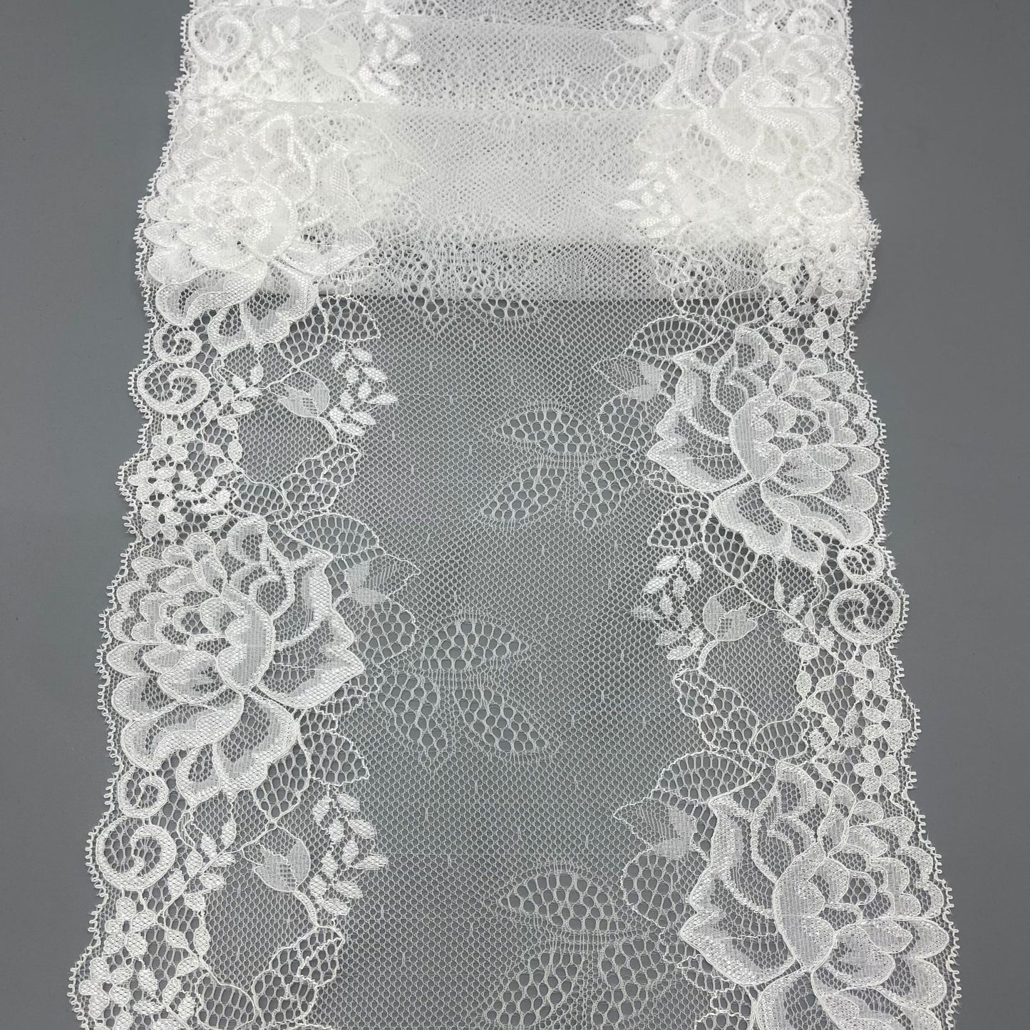 freedombeauty|21CM Lace Trim Rose Shape Elastic Lace Dense Pressed Design