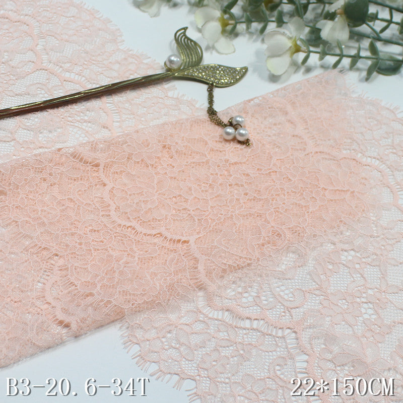 freedombeauty|Multicolor Double Wave Center Vintage Flower Non-Elastic Eyelash Lace Trim Clothing Home Textile Lace Trim Accessories DIY
