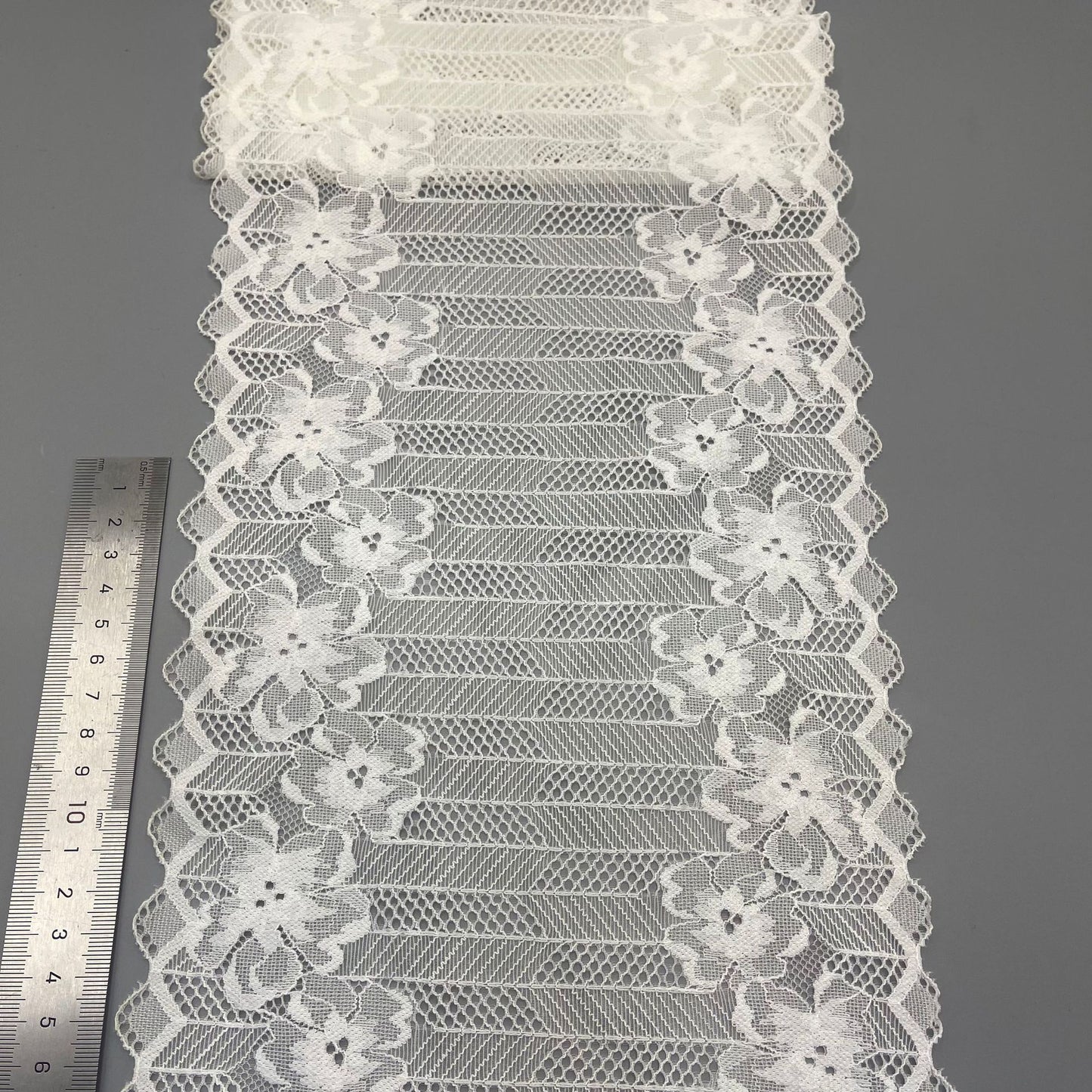 freedombeauty|20CM Nylon Wedding Dress Lace White Elastic Lace Hollow Design Accessories DIY Lace