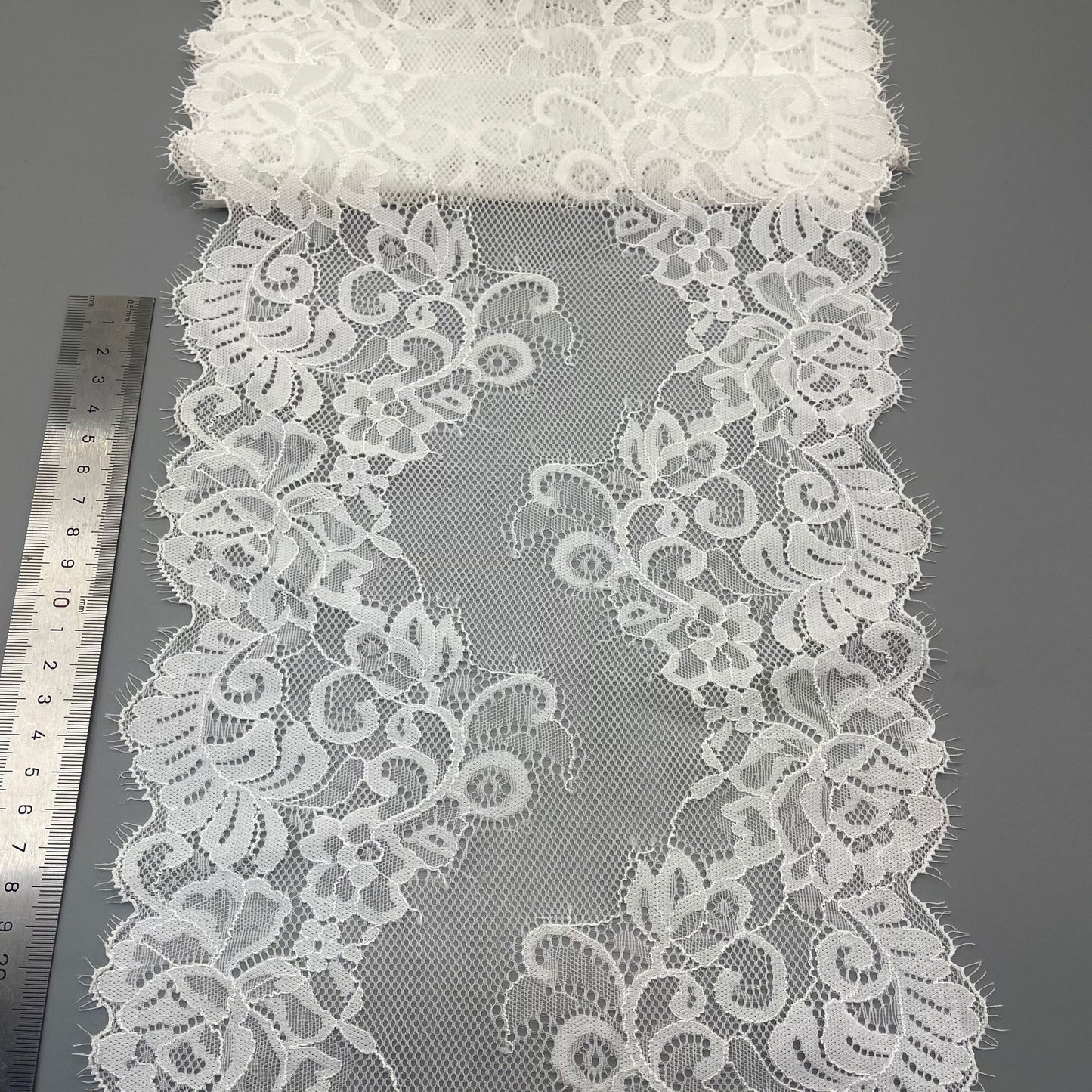 freedombeauty|22cm Elastic Eyelash French Elastic Lace Trim Wedding Dress Lingerie Accessories DIY Clothing