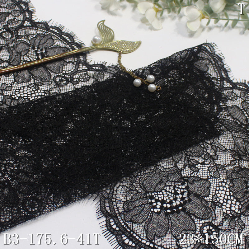 freedombeauty|Multicolor Double Wave Full Vintage Flower Non-Elastic Eyelash 22cm Clothing Home Textile Lace Trim DIY