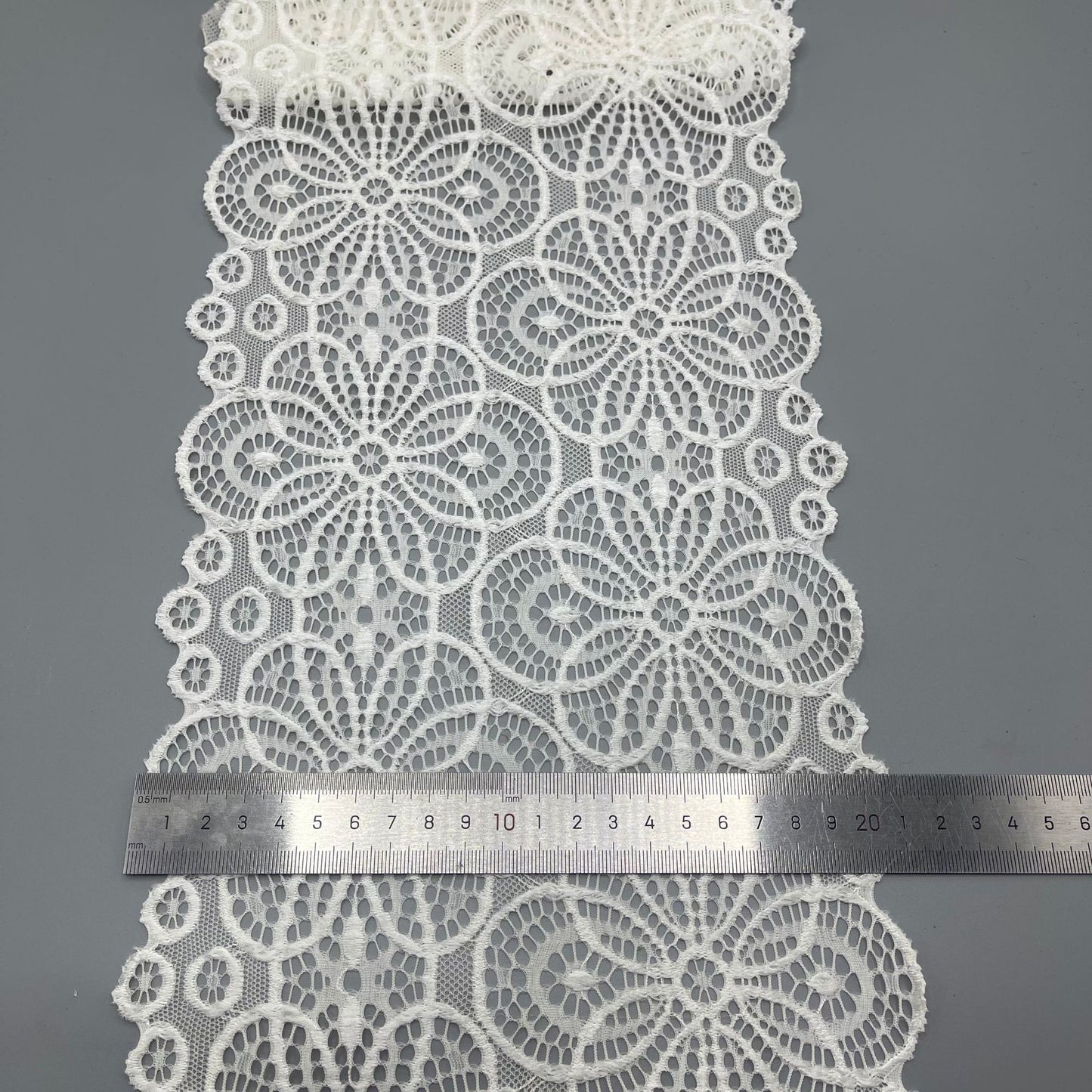 freedombeauty|21cm Lace Wedding Dress Accessories Nylon Lace Trim Hollow Handmade Materials DIY Custom Lace