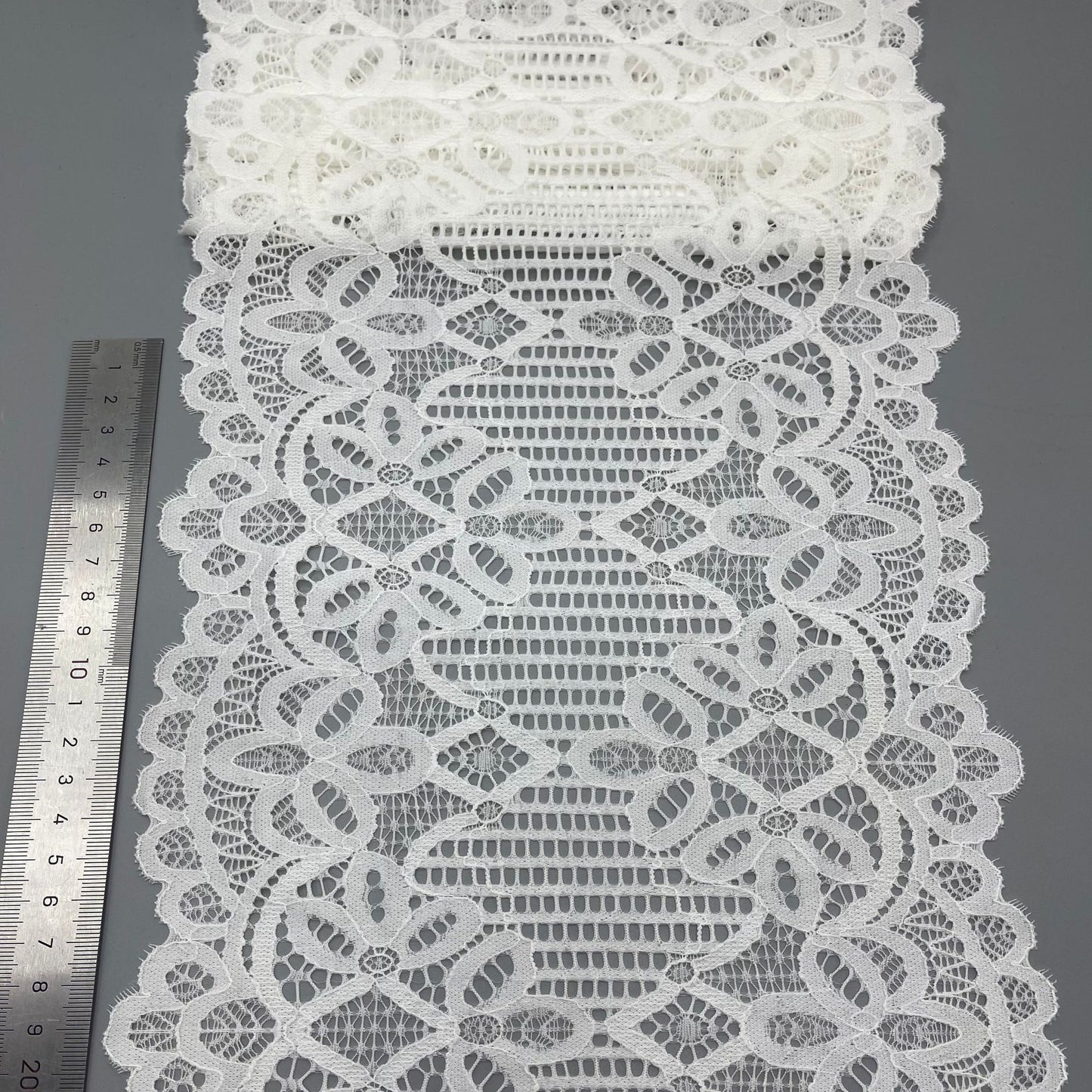 freedombeauty|23CM Nylon Lace Trim Elastic Lace DIY Wedding Dress Home Textile Decoration Accessories