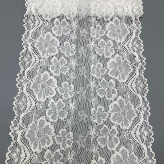 freedombeauty|21cm Customizable Wedding Dress Handmade Accessories White Nylon Hollow Lace Design DIY Lace Cuffs