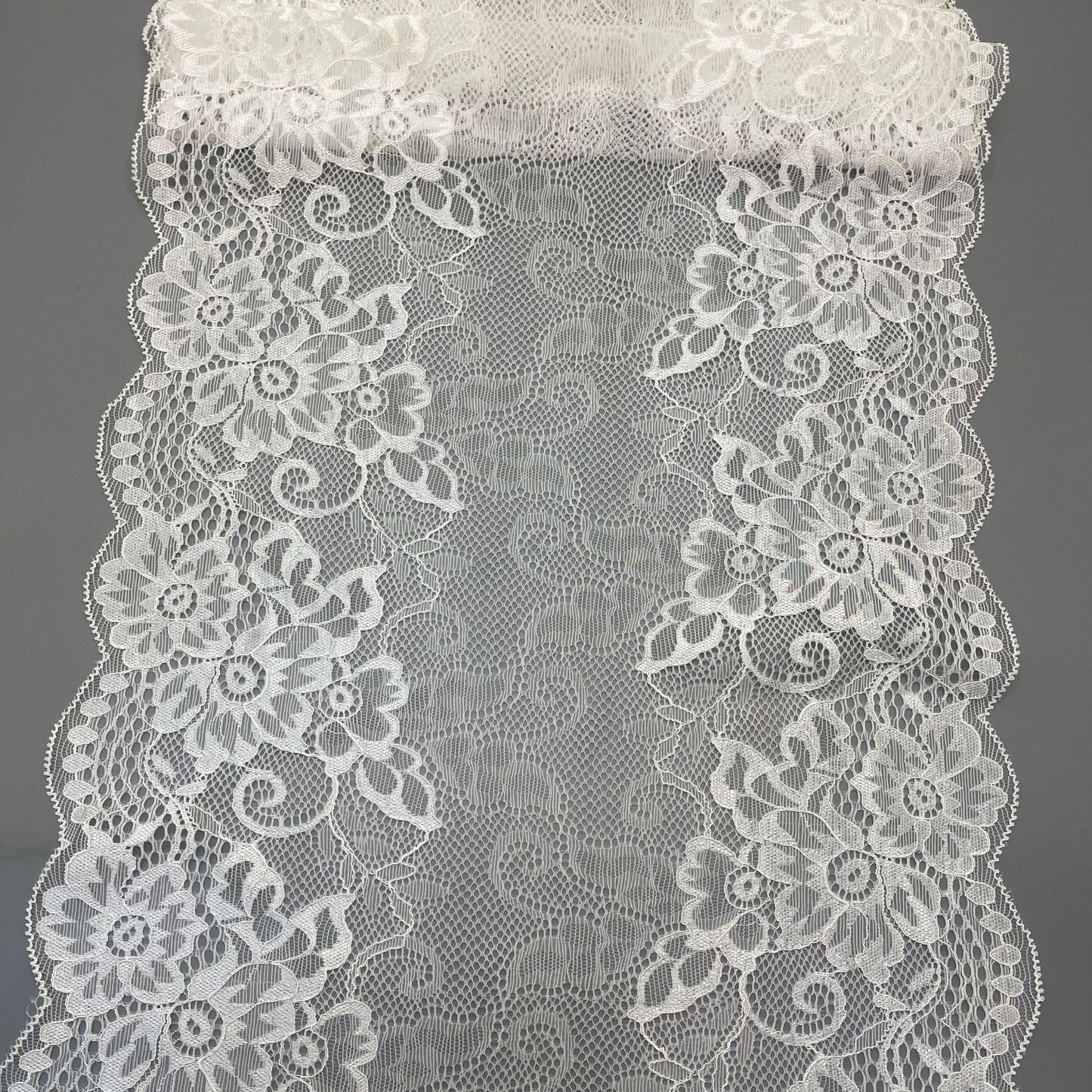 freedombeauty|29CM White Wedding Dress Lace Trim Elastic Hollow Lace Nylon Design DIY Lace