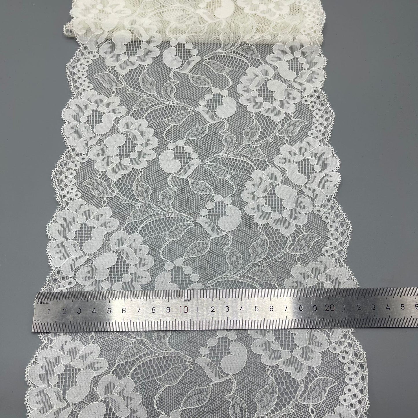 freedombeauty|22CM White Elastic Lace Trim Handmade Hollow Lace Wedding Dress Decoration Accessories Panty Lace