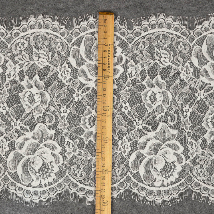 FREEDOMBEAUTY | 30cm eyelash lace, eyelash lace lace fabric, knitted lace underwear, eyelash lace lace