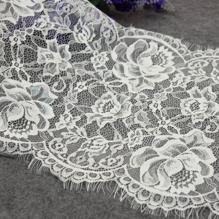 FREEDOMBEAUTY | 30cm eyelash lace, eyelash lace lace fabric, knitted lace underwear, eyelash lace lace