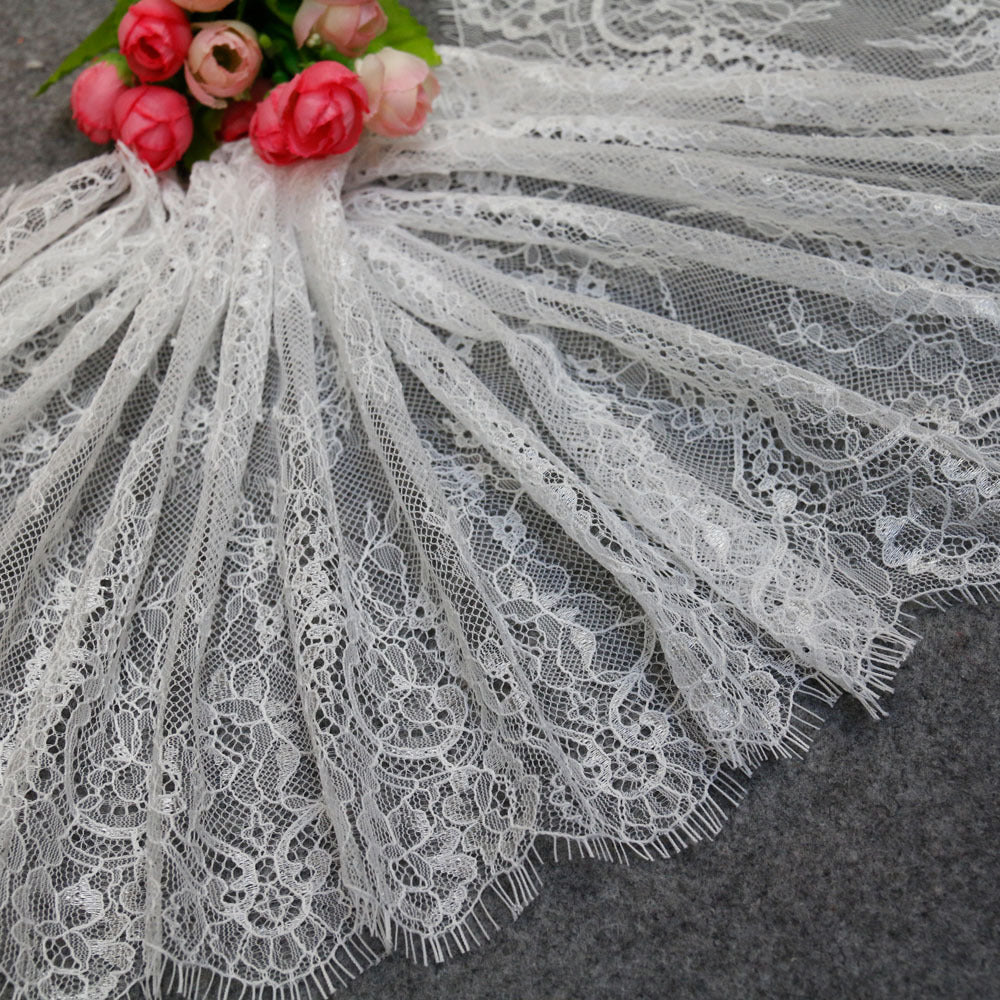 FREEDOMBEAUTY | Fashion hot-selling eyelash lace, women's dress lace splicing accessories, hollow positioning lace