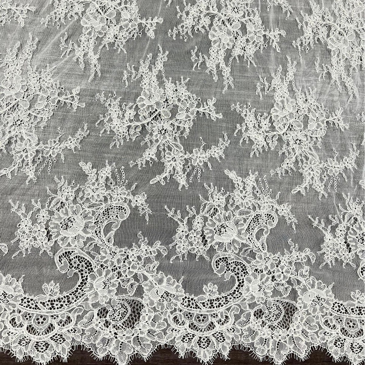 Freedombeauty | in Stock I Car Bone Thread Eyelash Lace Fabric Wedding Dress Material Starting from One Piece