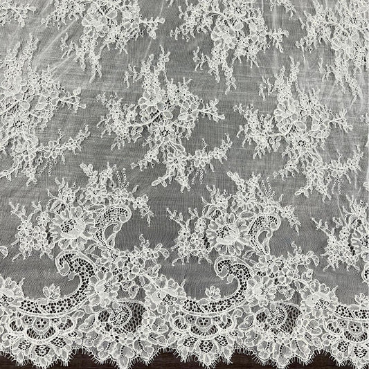 Freedombeauty | in Stock I Car Bone Thread Eyelash Lace Fabric Wedding Dress Material Starting from One Piece