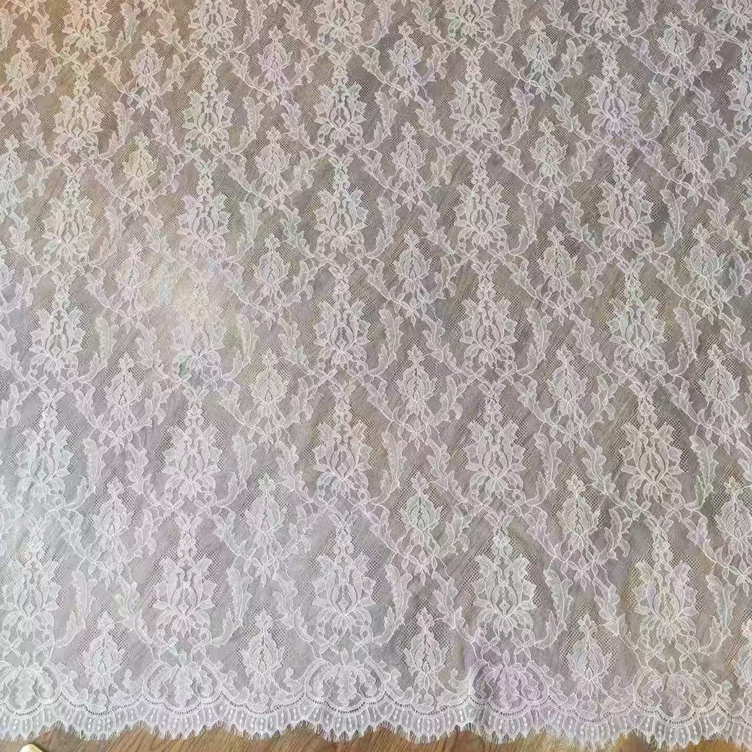 freedombeauty|Eyelash Lace One Piece Three Yards Edge Black and White Classic Lightweight Decoration Fabric for Dresses, Tops, Wedding Dresses