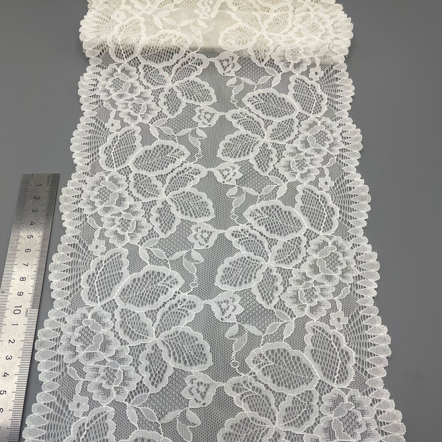 freedombeauty|21CM High-Quality White Stretch Lace Trim Nylon Wedding Dress Hollow Out Accessories Panties Design