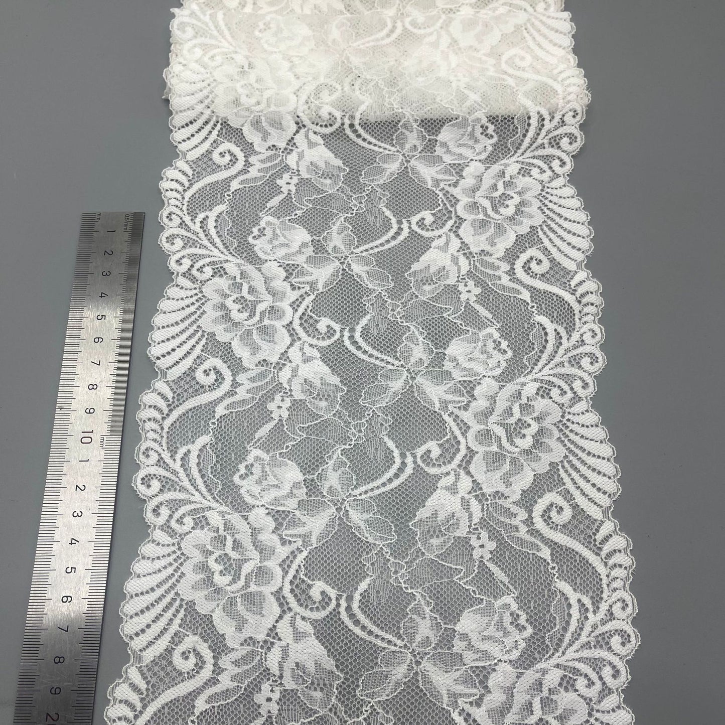 freedombeauty|18CM Elastic Hollow Lace Trim DIY Wedding Dress Clothing Lingerie Accessories Home Textile Fabric