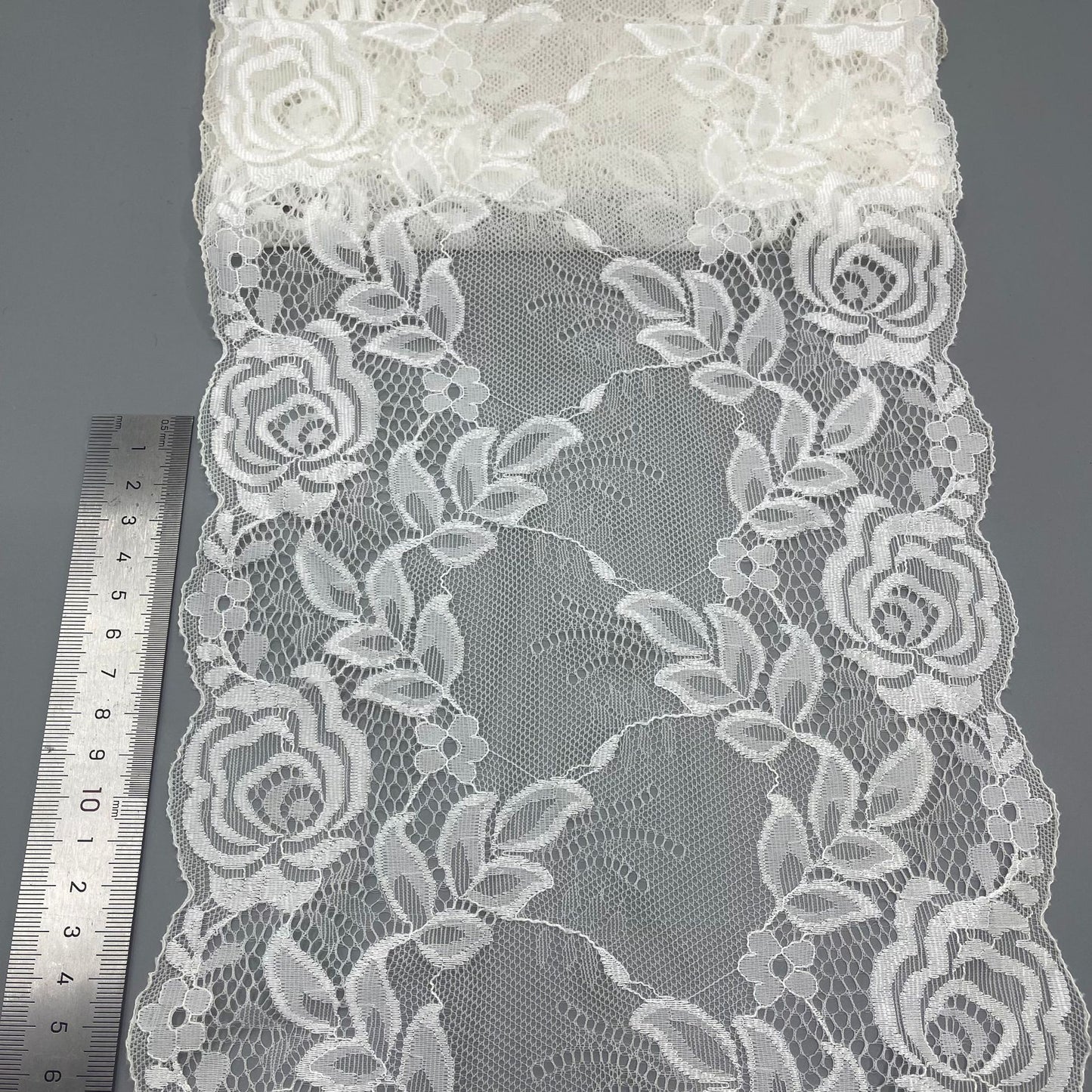 freedombeauty|20cm Elastic Lace Trim Clothing Accessories DIY Lingerie Wedding Dress Strapless Accessories Fabric