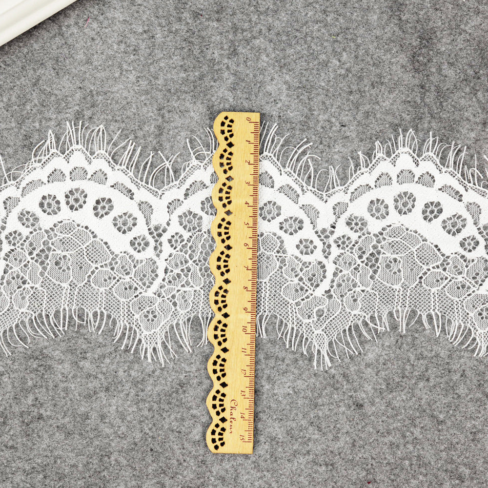 FREEDOMBEAUTY | Wave eyelash edge lace 10cm wide clothing sleeve edge lace lace underwear hollow eyelash lace flower