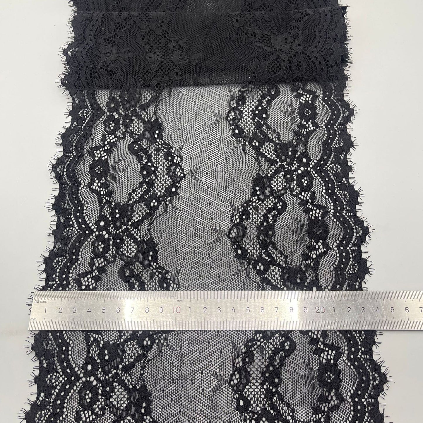 freedombeauty|23cm Elastic Eyelash Knitted Elastic Lace Trim Nylon Soft Lace Trim Home Textile Lingerie Accessories