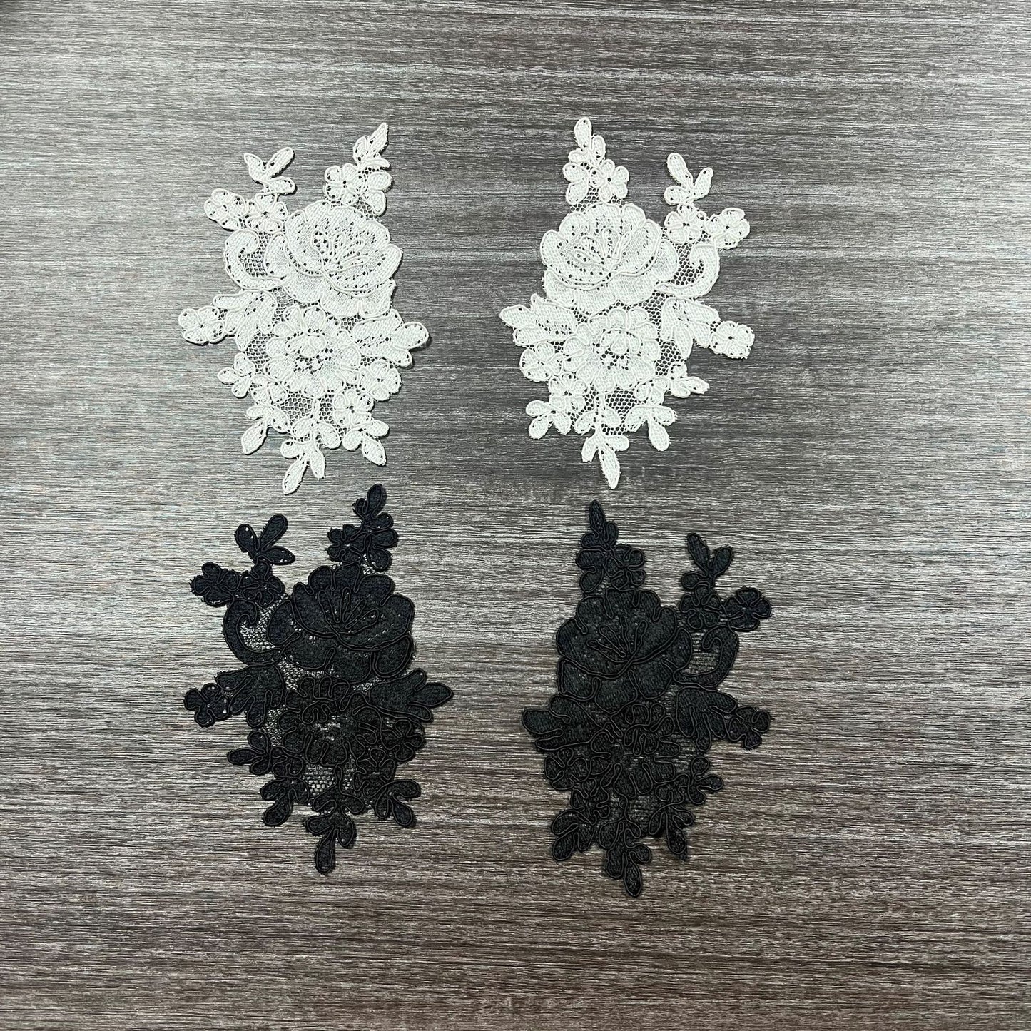 Freedombeauty | in Stock Bone Line Lace Pair Flower Wedding Dress Fashion Decoration Accessories