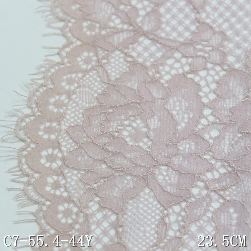 freedombeauty|Two-tone Double Wave Asymmetric Retro Flower Elastic Eyelash 23cm Clothing Lingerie Lace Trim Accessories