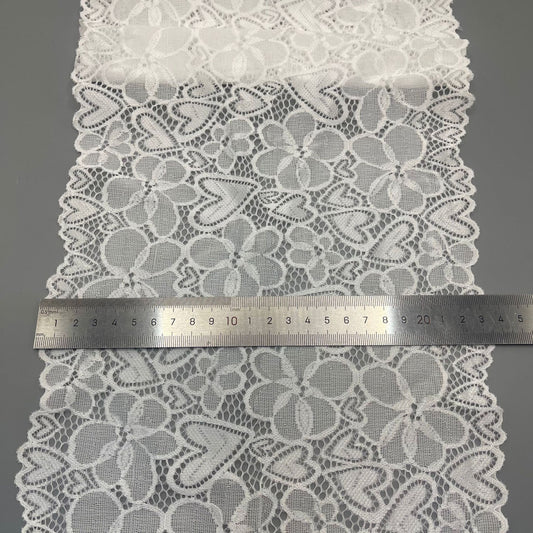 freedombeauty|24CM New High Elastic Lace Trim Clothing Accessories DIY Wedding Dress Strapless, Skirt Hem, Decoration