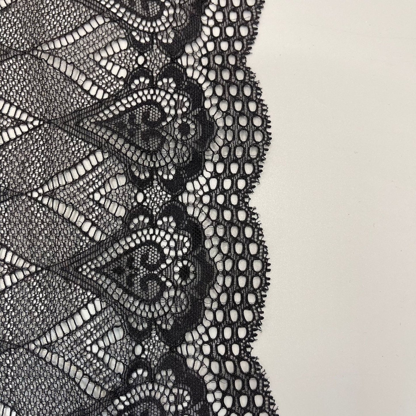 freedombeauty|18CM Lace Trim Rose Shape Elastic Lace Trim Dense Pressed Yarn Design Wedding Dress Accessories