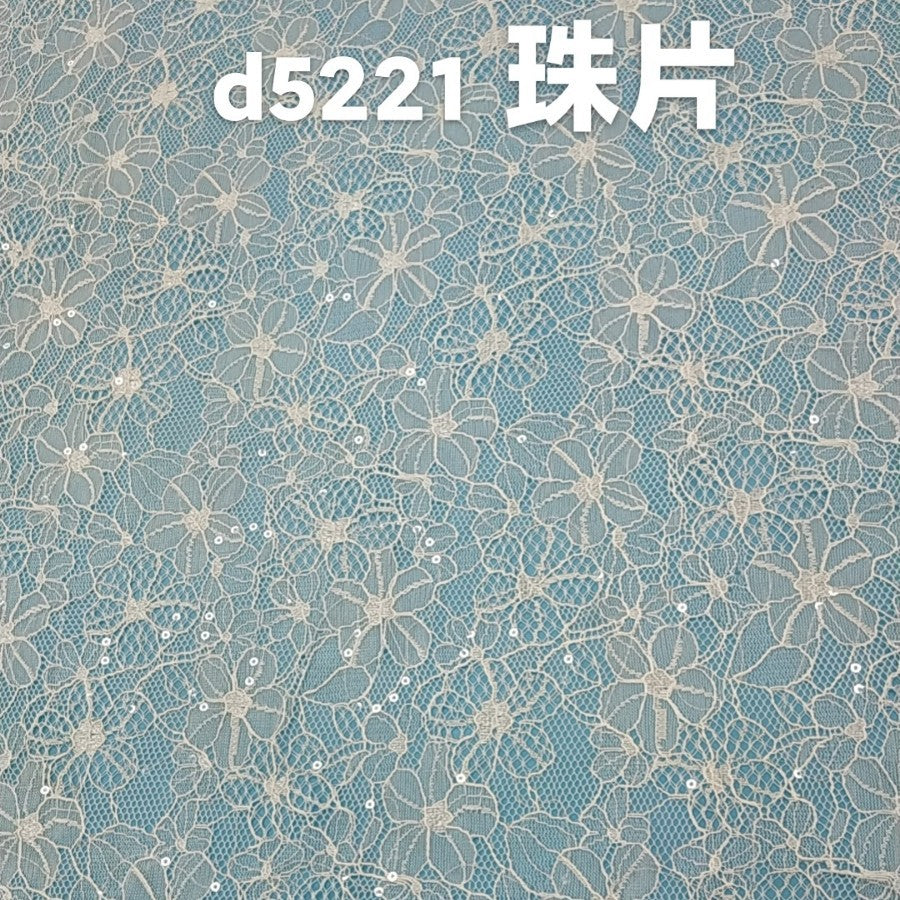 freedombeauty|Nylon Sequin Lace Fabric Full Pattern Lace Fabric Dress Fashion Gown Wedding Dress Children's Decorations