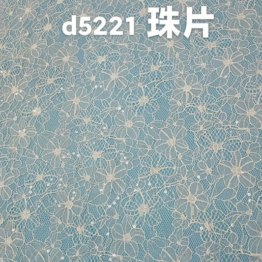 freedombeauty|Nylon Sequin Lace Fabric Full Pattern Lace Fabric Dress Fashion Gown Wedding Dress Children's Decorations
