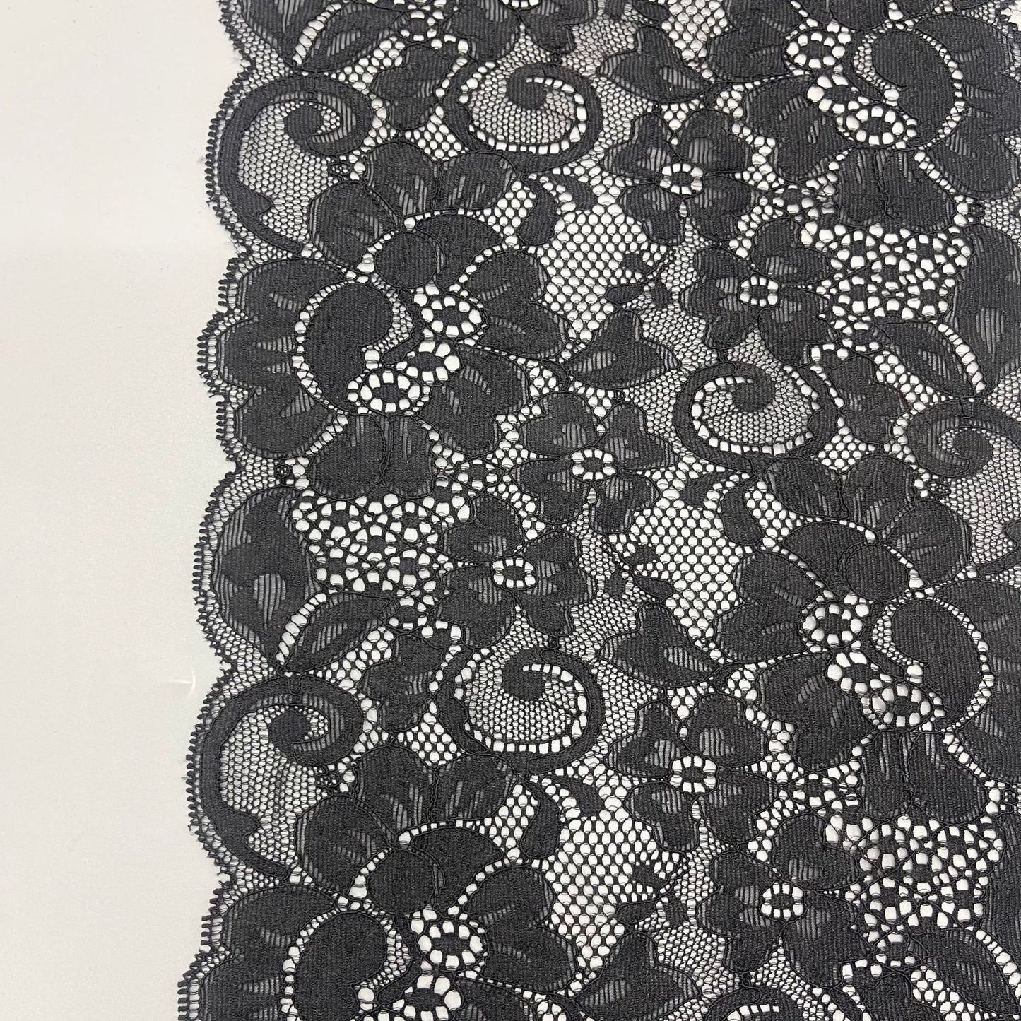 freedombeauty|18CM Elastic Lace Trim Nylon Lace Wedding Dress Decoration Fabric Accessories