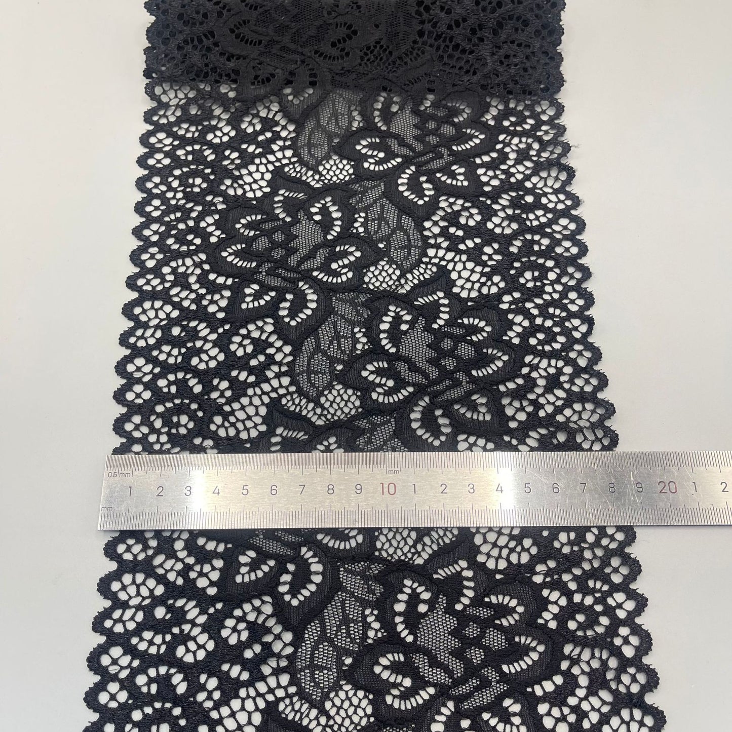 freedombeauty|18CM Black and White Hollow Elastic Lace Trim DIY Clothing Lingerie Lace Wedding Dress Accessories
