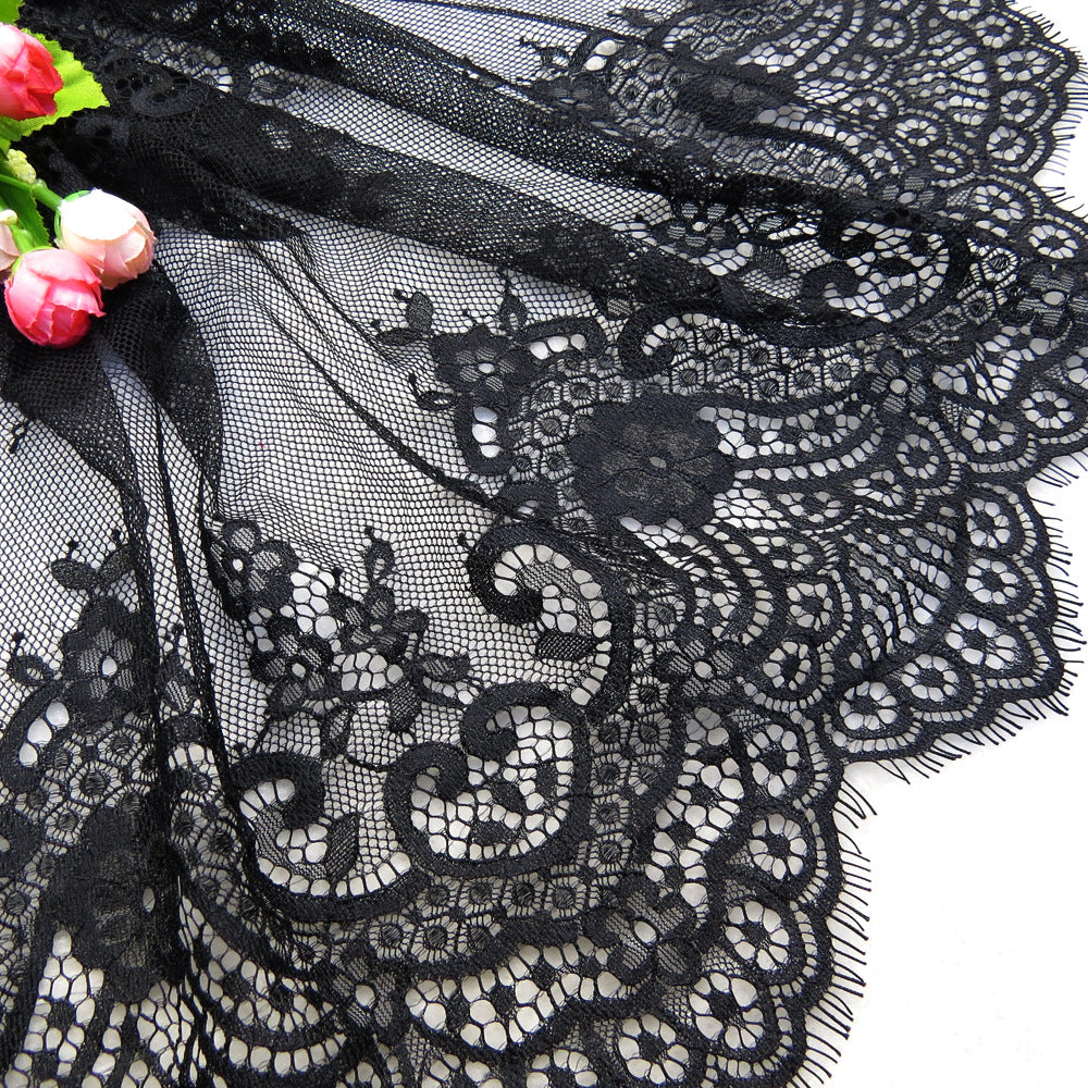 FREEDOMBEAUTY | 37cm new factory direct lace fabric, pajamas eyelash lace, wedding dress crochet lace