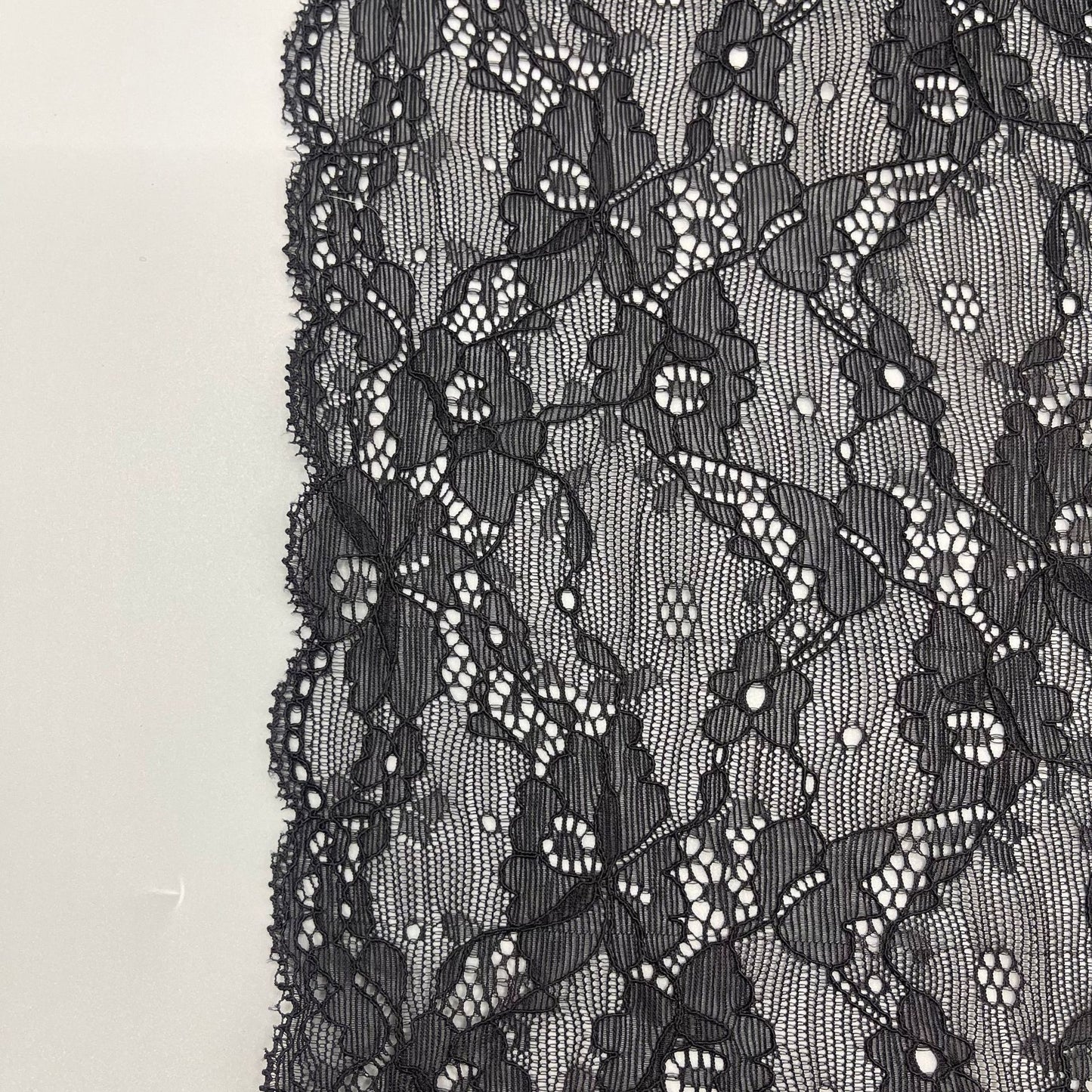 freedombeauty|17CM Black Lace Trim Fashionable High-Quality Large Lace Elastic Trim Clothing