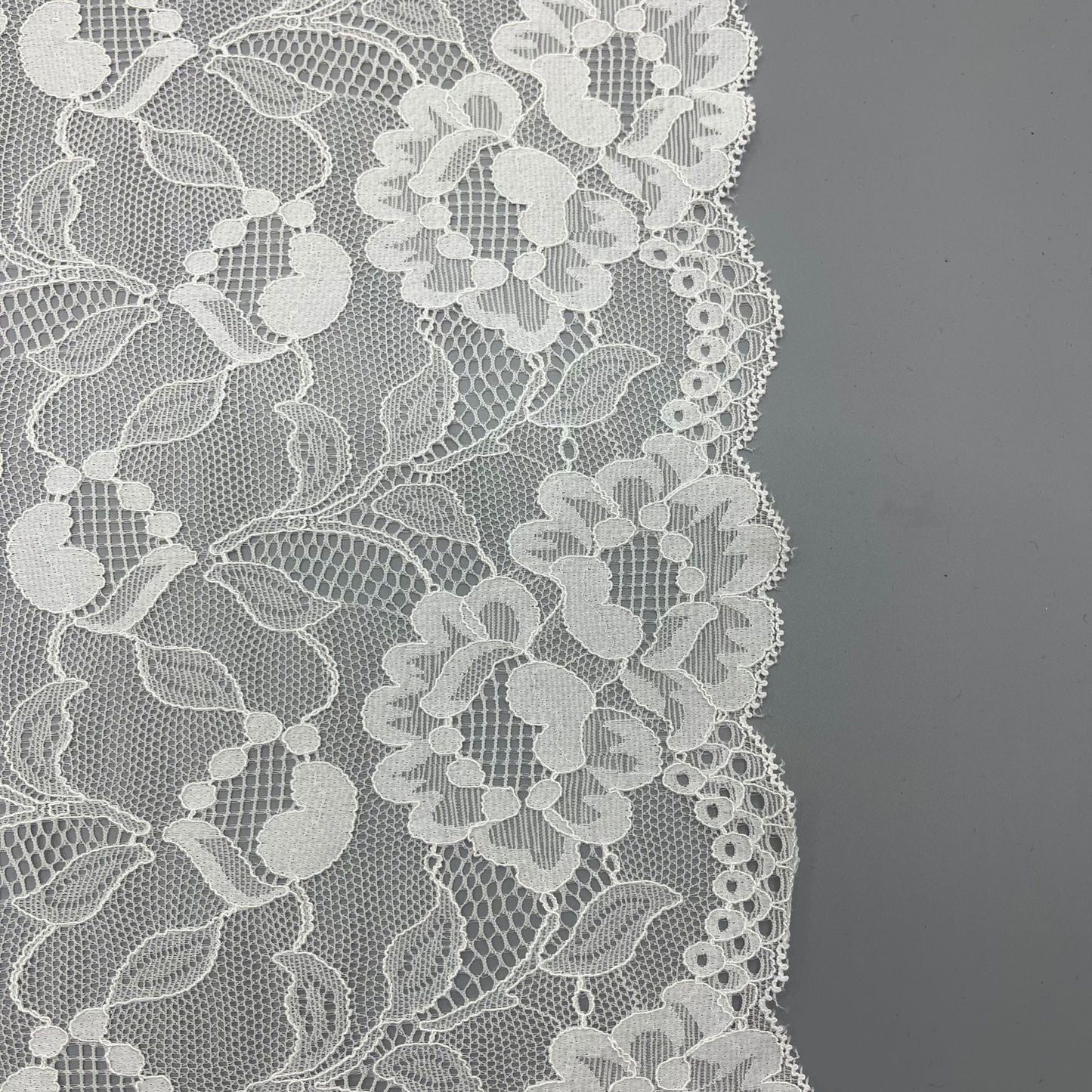 freedombeauty|22CM White Elastic Lace Trim Handmade Hollow Lace Wedding Dress Decoration Accessories Panty Lace