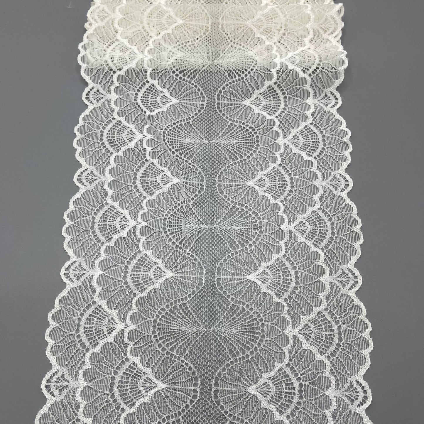 freedombeauty|24CM White Elastic Hollow Lace Trim Wedding Dress Nylon Accessories Handmade Decoration