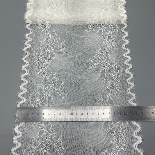 freedombeauty|21CM Elastic Eyelash French Elastic Lace Trim Wedding Dress Lingerie Accessories DIY Clothing Decoration