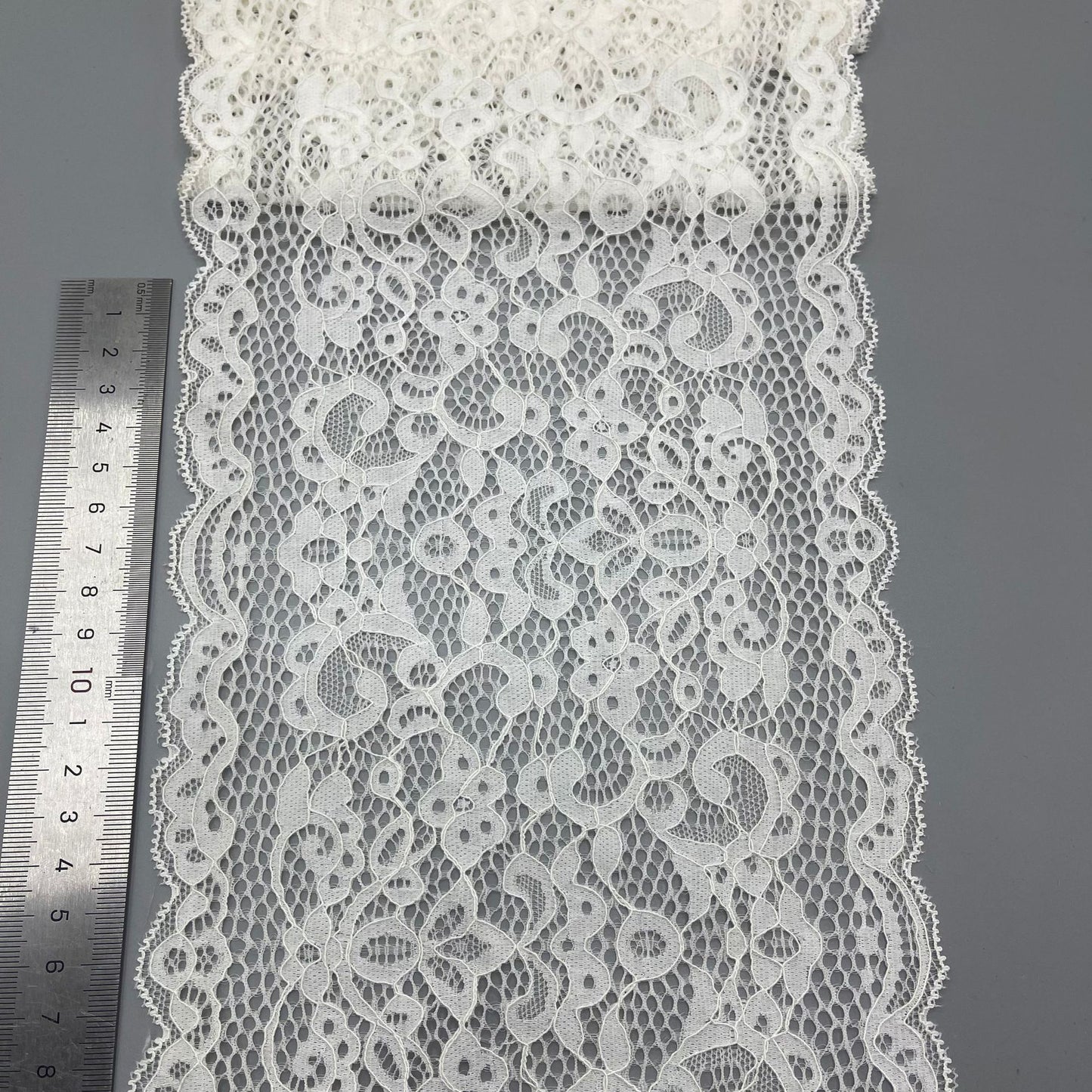 freedombeauty|17CM Nylon Wedding Dress Accessories White Elastic Hollow Lace Handmade Trim Accessories