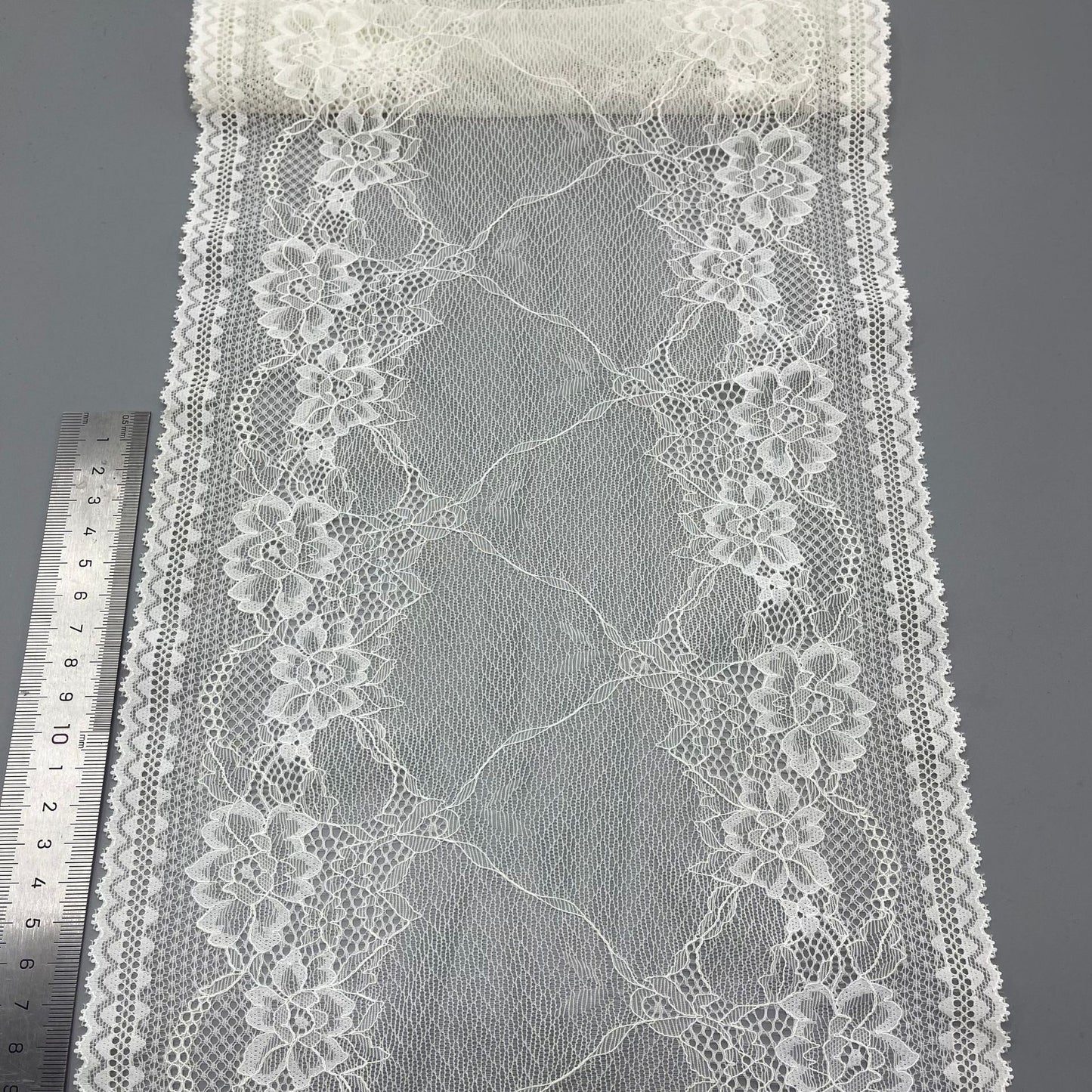 freedombeauty|23CM Lace Trim Accessories White Elastic Lace Nylon Hollow Lace DIY Design