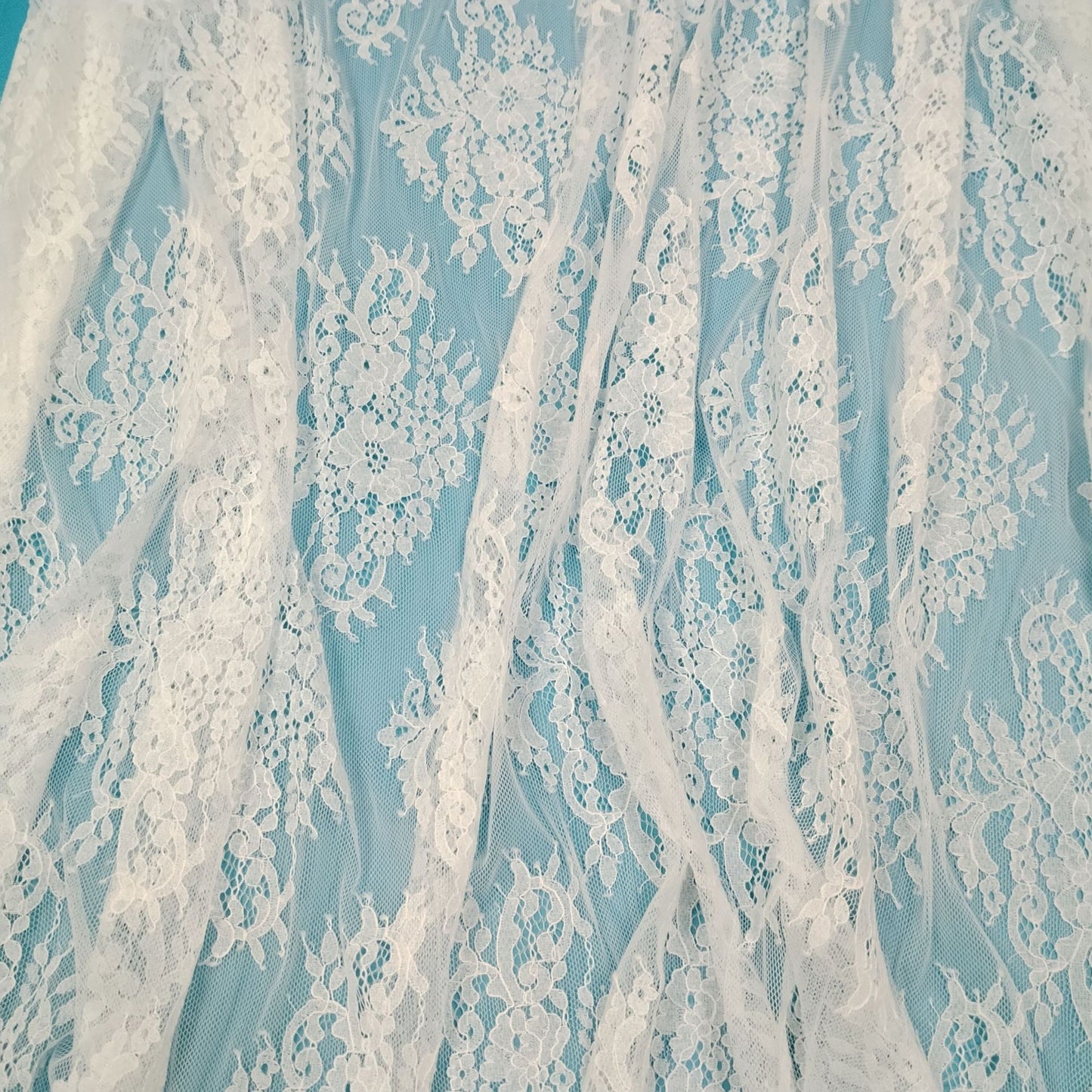 freedombeauty|Nylon Lace Fabric Full Pattern Ling Type Flower Lace Fabric Fashion Dress Wedding Dress Lace Fabric In Stock