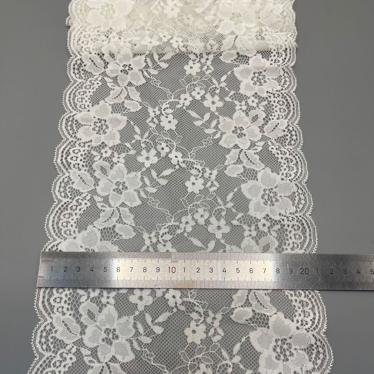 freedombeauty|21CM Nylon Lace Trim Peony Flower Hollow Lace DIY Wedding Dress Home Textile Accessories